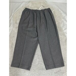 New Alfred Dunner Women's Gray Pull On Pants Plus‎ Size 24W NWT